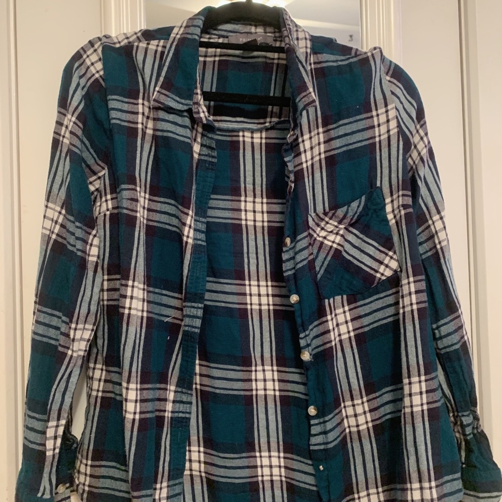 Blue/Green Plaid Flannel